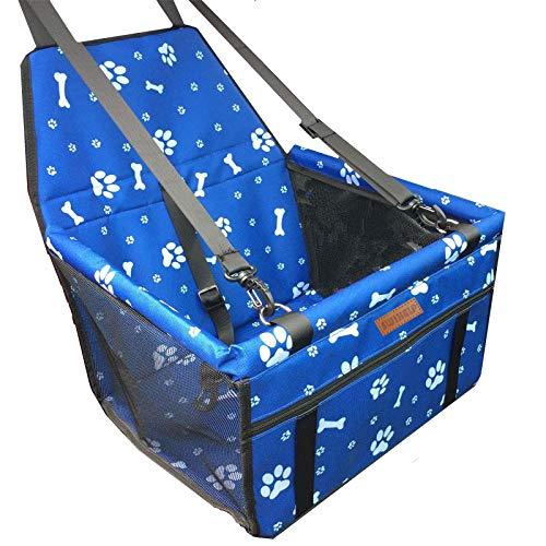 [Australia] - SWIHELP Dog Car Seat Upgrade Portable Pet Booster Car Seat with Clip-On Safety Leash and PVC Support Pipe, Anti-Collapse,Perfect for Small Pets (Blue) 