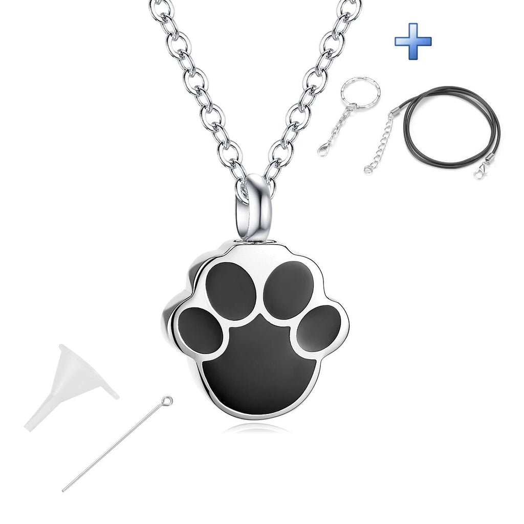 [Australia] - BABY PANDA 3-in-1 Cremation Jewelry Urn Necklace and Urn Keychain for Ashes for Pets Stainless steel Memorial Ash Jewelry Keepsake Pendant Urn for Pets Cats Dogs Ashes with Filling Kit 