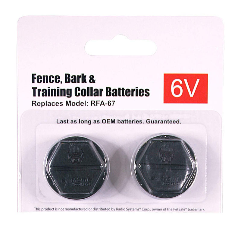 [Australia] - Extreme Dog Fence Replacement Battery for All Fence Collars That Use Model RFA-67 2 PACK 