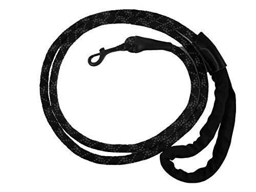 [Australia] - US Ropes Nylon Double Braided Dog Leash 3/8" x 6' Black 