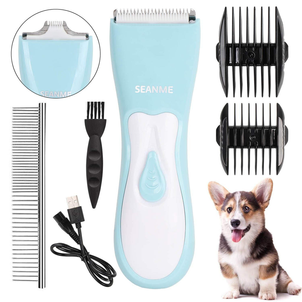 [Australia] - seanme Dog Clippers Washable, 2020 New Upgrade Dog Grooming Clippers Kit with Double Blades Professional Electric Trimmer Set Rechargeable Cat Trimmer Low Noise Shaver for Dogs/Cats 