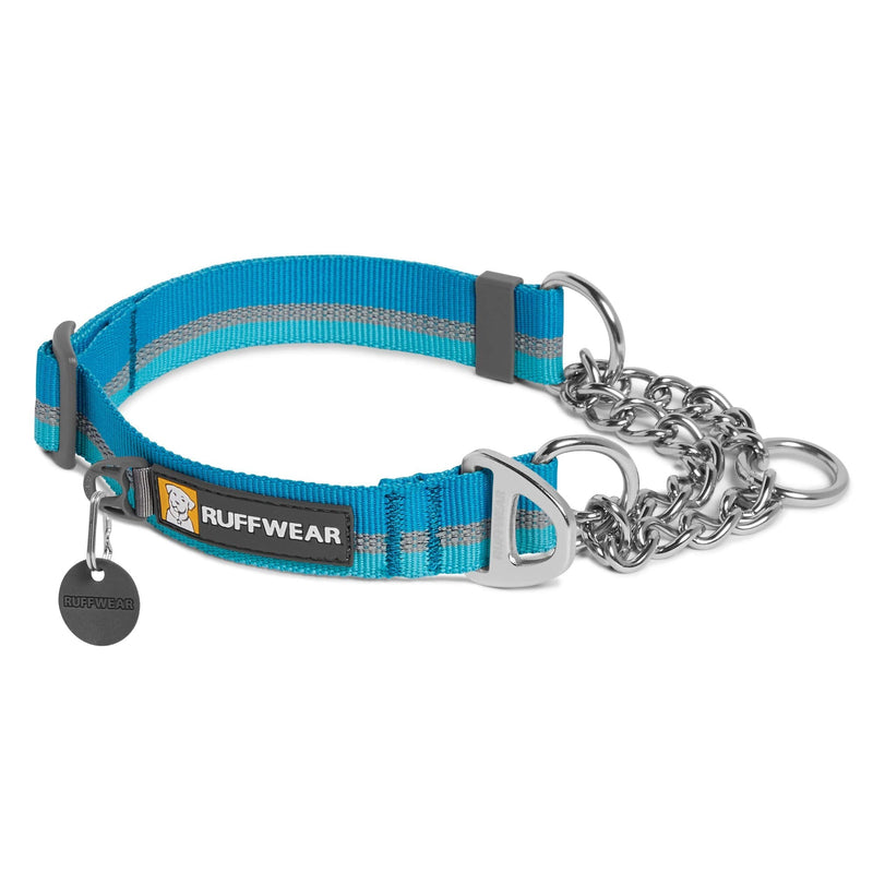 RUFFWEAR, Chain Reaction Dog Collar, Martingale Style for On-Leash Walking 11"-14" Blue Dusk - PawsPlanet Australia