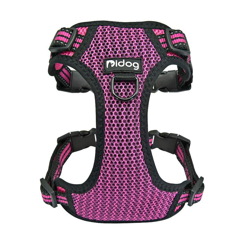 [Australia] - Didog No Pull Dog Vest Harness,Step-in Dog Harness with Soft Breathable Air Mesh,Reflective Escape Proof Harness for Walking Small Medium Dogs Chest:12-14.5" Hot Pink 