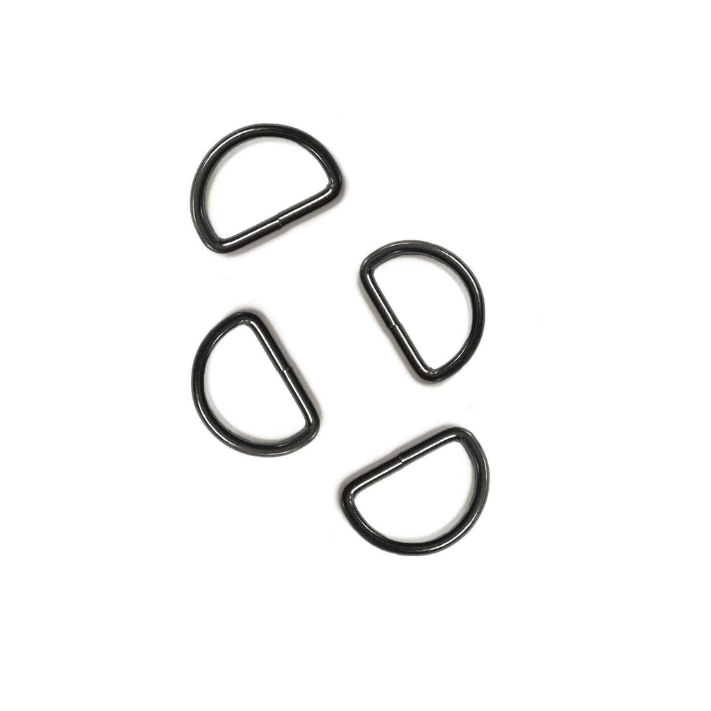 [Australia] - TSJ 20 CT Heavy Duty Metal D-Rings 3/4 Inch Non Welded D Rings for Sewing, Belts, Dog Leash & Keychains, DIY Crafts (Black) 0.75 Inch 