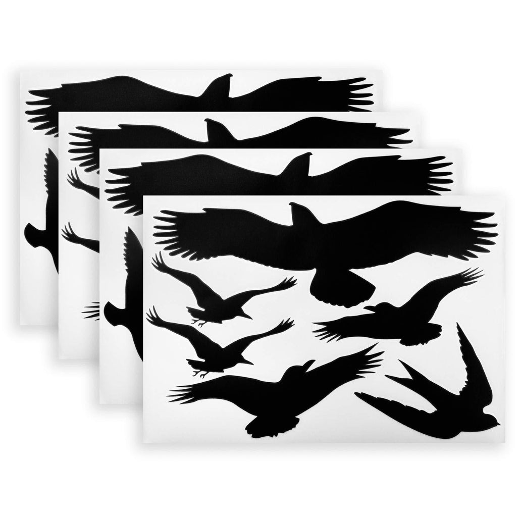 Bird Blinder Blackbird Window Stickers - 24 Pack Anti Strike Window Decals to Alert and Prevent Bird Strikes - UV Vinyl Decal Sticker for Glass Windows - Bird Collision Prevention - 24 Various Sizes - PawsPlanet Australia