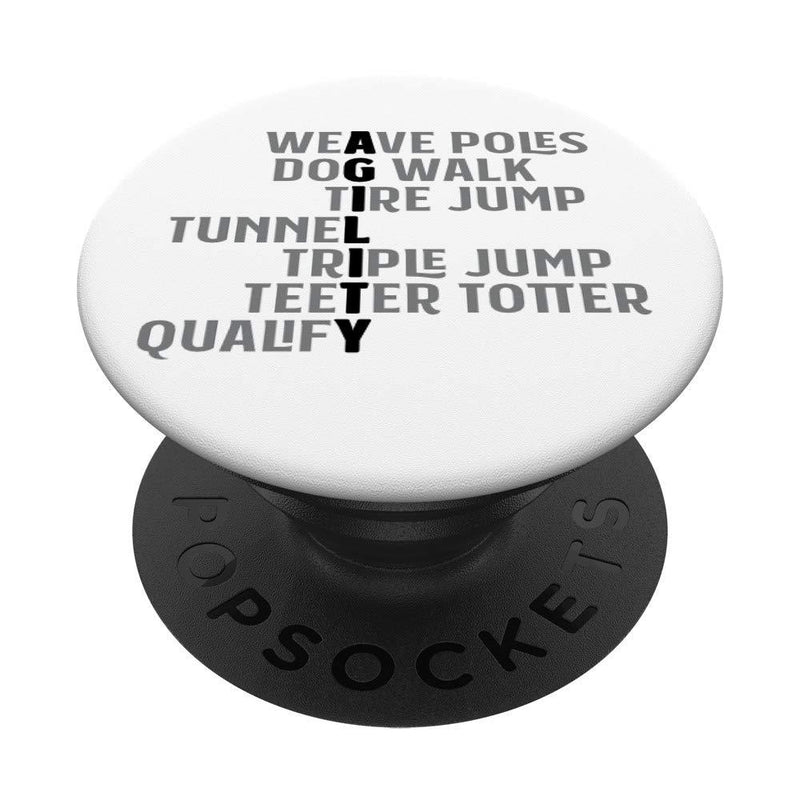 Agility Obstacles Acrostic Poem for Dog Agility Handler PopSockets PopGrip: Swappable Grip for Phones & Tablets Black - PawsPlanet Australia