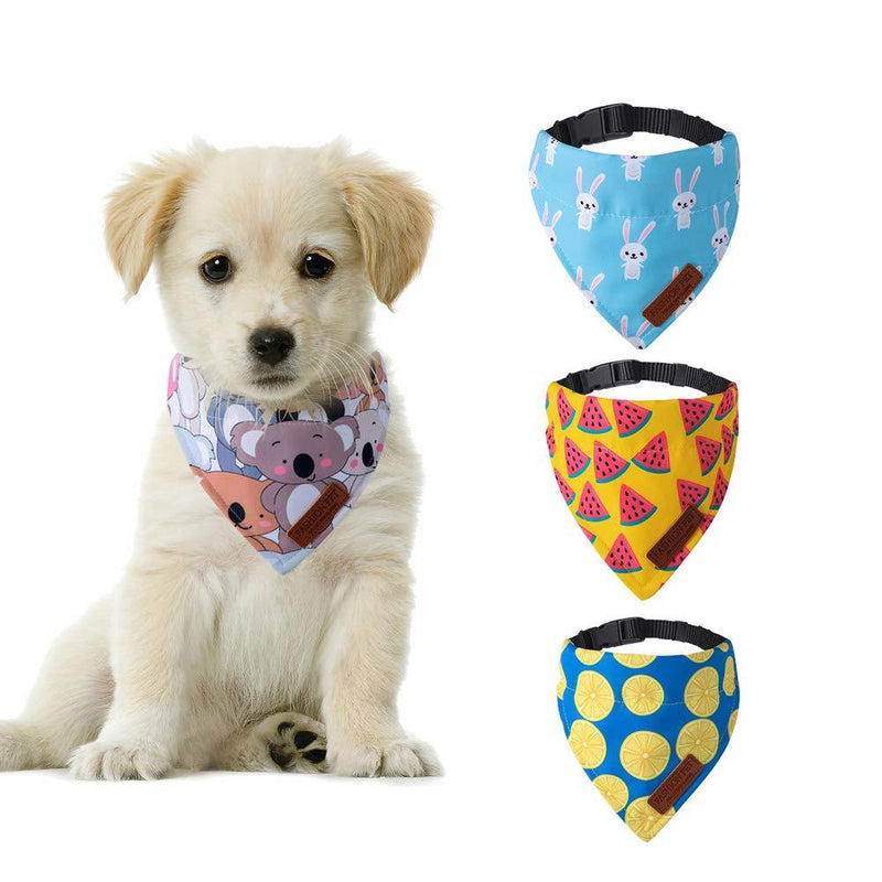 [Australia] - HUIIT Dog Bandanas 4 Pack Dog Bandana Collar with Adjustable Set Scarf Accessories for Small Dogs and Cats 