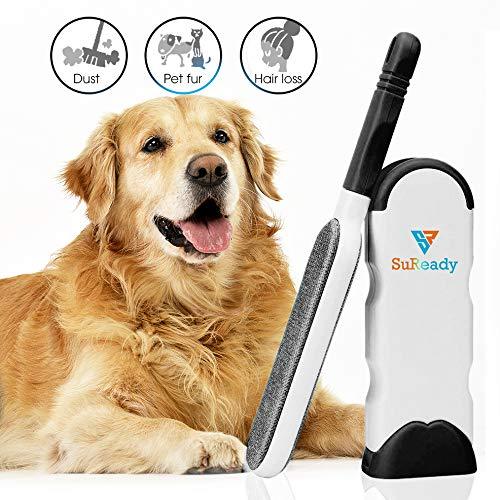 [Australia] - SuReady Pet Hair Remover Brush, Pet Hair Remover with Self-Cleaning Base, Double-Sided Pet Hair Remover Brush, Best Pet Hair Remover Brush for Removing Pet Hair (Black) 