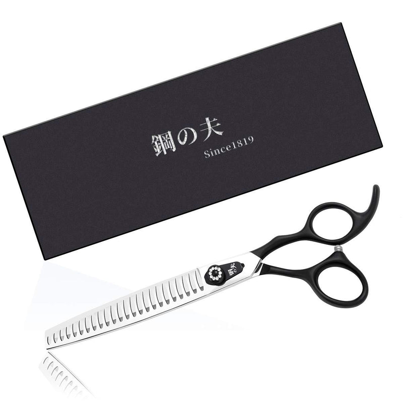 [Australia] - 8.0" Pet Grooming Scissors,Straight Scissors/Curved Scissors/Thinning Shears,Made of Japanese 440C Stainless Steel, Strong and Durable/Very Sharp for Pet Groomer or Family DIY Use C - Thinning Shears 