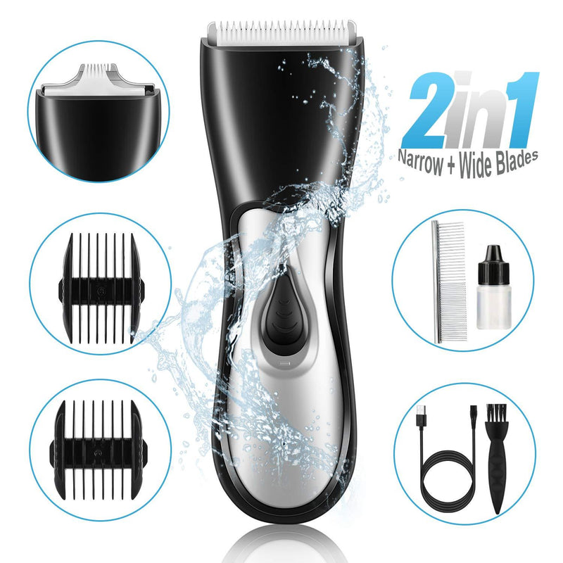 [Australia] - Lovav Dog Clippers Washable,2 in 1 Dog Grooming Clippers Kit,Professional Dog Trimmers Clippers Cordless,Low Noise Dog Shaver USB Rechargeable,Pet Clippers for Dogs,Cats,Rabbits and More 