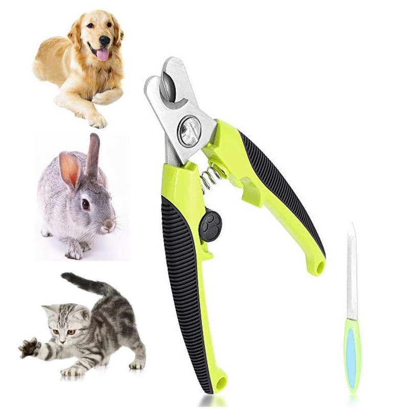 Bemodst Dog Nail Clippers, Professional Cat Claw Trimmers with Safety Guard Sensor to Avoid Over Cutting, Safety Lock and Nail File for Rabbits, Guinea Pig, Birds - PawsPlanet Australia