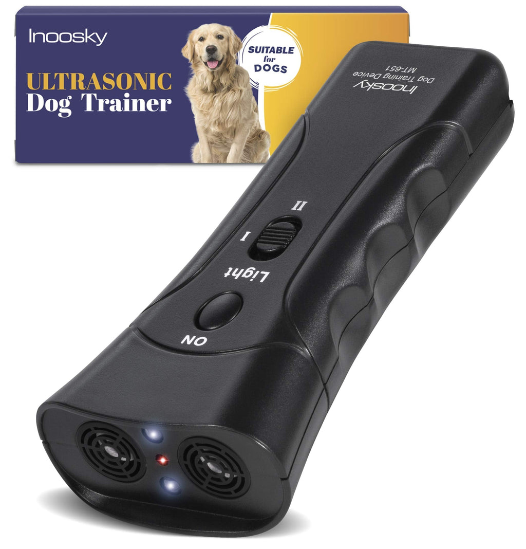 Inoosky Dog Barking Deterrent, Handheld Ultrasonic Dog Trainer - Stop Barking Devices Black - PawsPlanet Australia