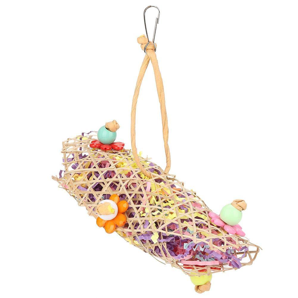 [Australia] - Yutiny Bird Swing Toy Bird Cage Hammock Hanging Climbing Toy Colorful Parrot Chewing Toy Bite Toy Hanging Training Toys for Small Parakeets Cockatiels Conures Macaws Parrots Love Birds 