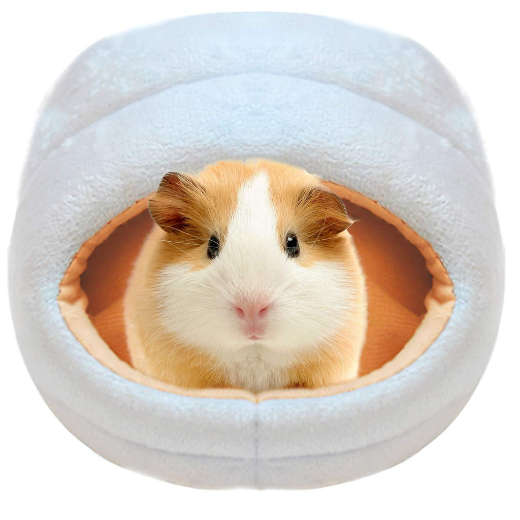 KUDES Hamster Slipper House Bed Small Animals Warm Mat Sleeping Bag House Cage Nest Accessories One Size Blue - PawsPlanet Australia