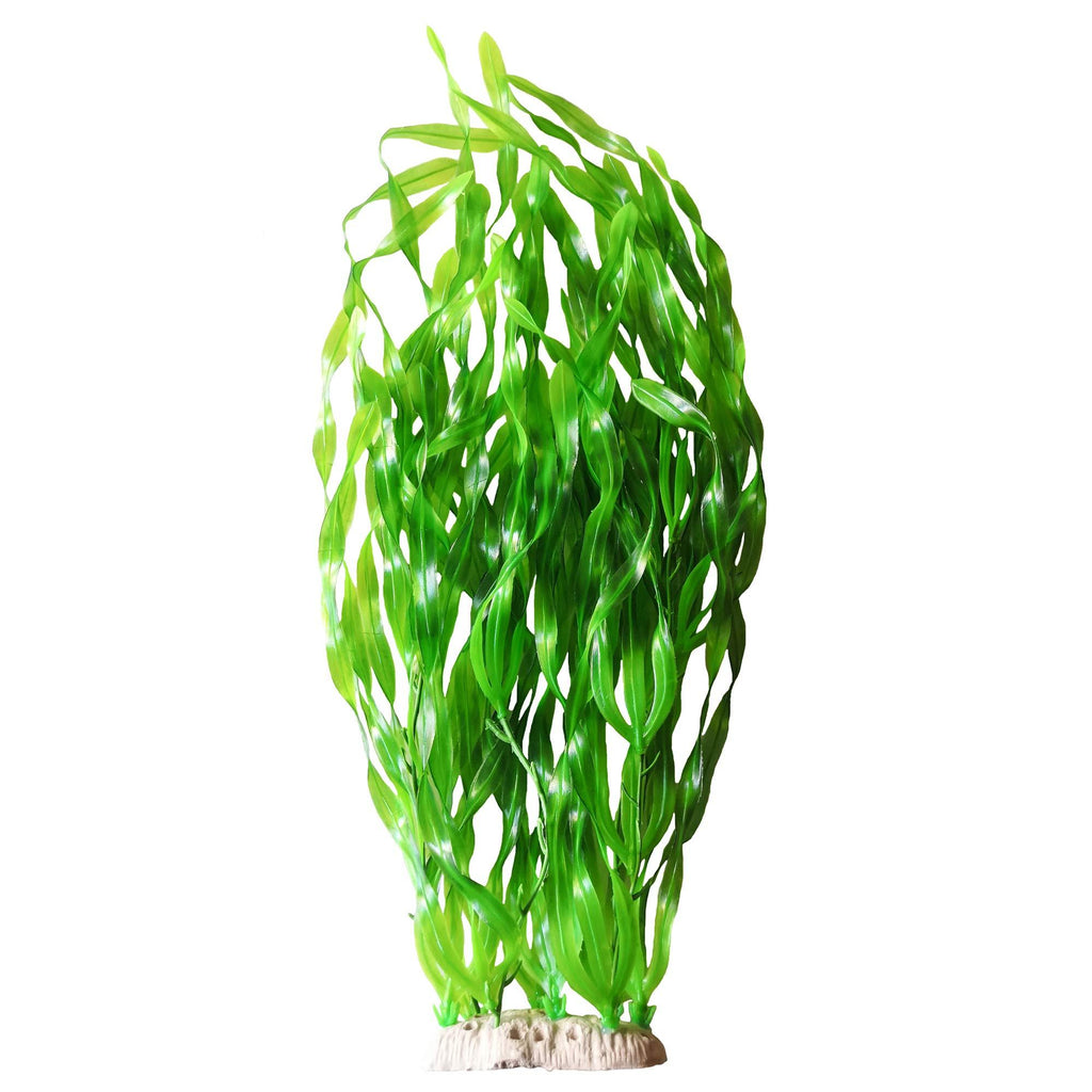 [Australia] - Lantian Grass Cluster Aquarium Décor Plastic Plants Extra Large 22 Inches Tall, Green 