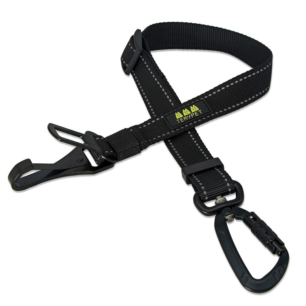 [Australia] - TEAYPET Dog car Seat Belt | Pet Safety Belt for Travel and Daily Use,Equipped with Adjustable,Durable Nylon Harness and Restraint Lockable Swivel Carabiner.Double Safety Guarantee Design 