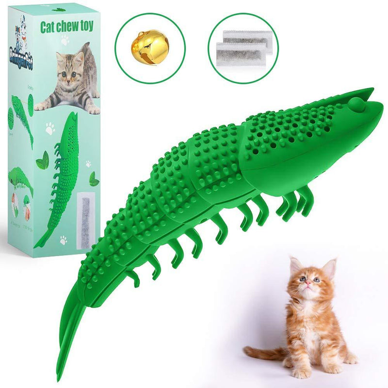 [Australia] - BringerPet Interactive Cat Chew Toy for Kitten - Best Cat Toothbrush – Refillable Catnip Toys for Cats – Durable Cat Toys with Catnip 
