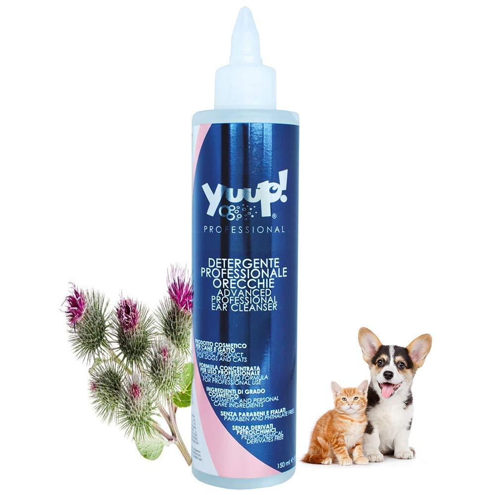 YUUP! Italy Advanced Professional Cat and Dog Ear Cleaner & Ear Infection Treatment - Advanced Solution Reducing Itching Redness, Odor, Irritation & Inflammation - Alcohol Free (8.5 oz/ 250 ml) - PawsPlanet Australia