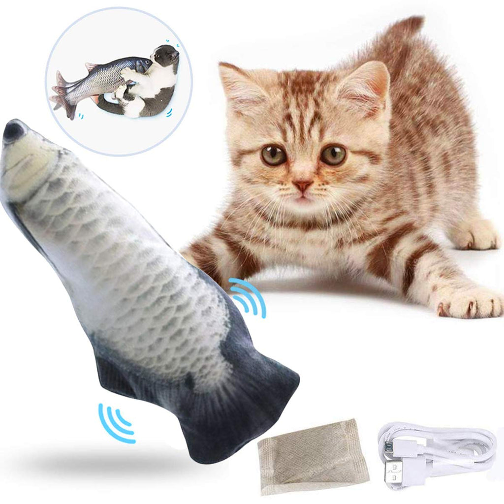 [Australia] - Realistic Plush Simulation Electric Doll Fish, Cat Kicker Fish Toy,Funny Interactive Pets Chew Bite Supplies,Flopping Fish Cat Toy for Cat/Kitty/Kitten Fish Flop Cat Toy Catnip Toys (D) 