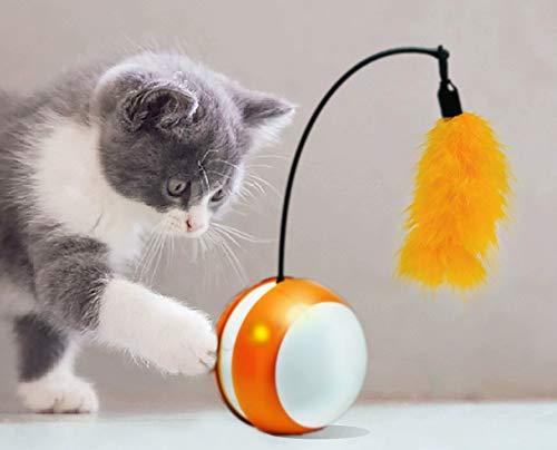[Australia] - Umiee Cat Toy Smart Ball for Interactive Automatic Ball Cat Toy with Feather and Bird Sound 
