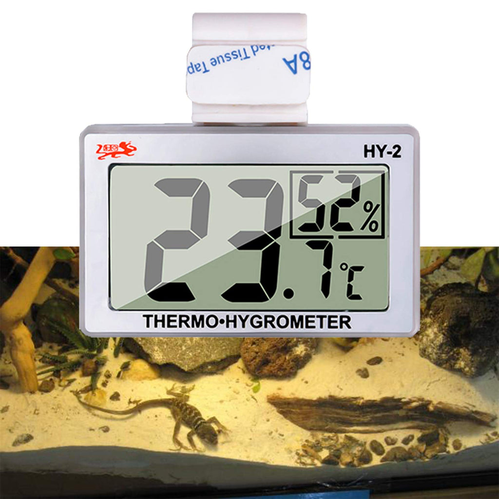 capetsma Reptile Thermometer, Digital Thermometer Hygrometer for Reptile Terrarium, Temperature and Humidity Monitor in Acrylic and Glass Terrarium,Accurate - Easy to Read - No Messy Wires… (1 Pack) - PawsPlanet Australia