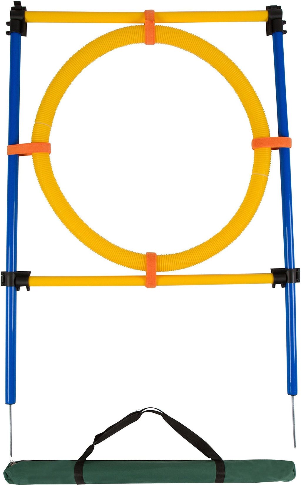 Trademark Innovations 26" Diameter Dog Agility Jumping Training Hoop with Carry Bag - PawsPlanet Australia