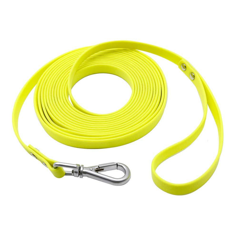 [Australia] - NIMBLE Waterproof Dog Leash Durable Dog Rope Reflective Great for Small Medium Large Dog 5ft 10ft 16ft 30ft 50ft Training Long Leash for Outdoor 30 feet x 1/2 in Bright Yellow 