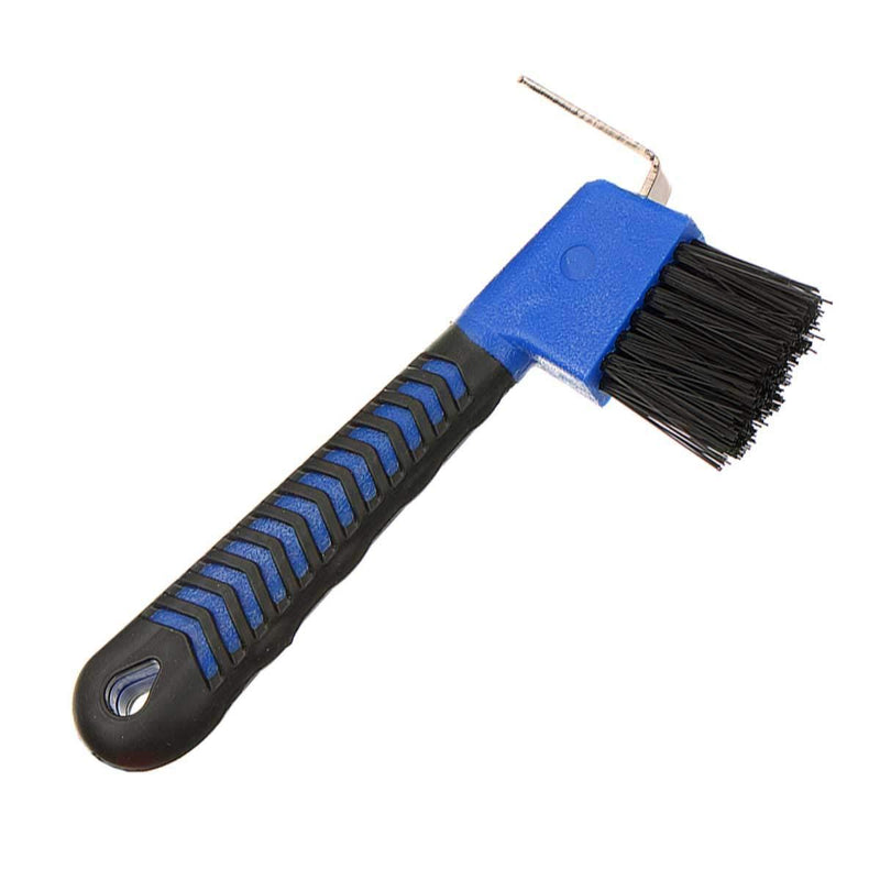 [Australia] - BOTH WINNERS Horse Hoof Pick Brush with Soft Touch Rubber Handle ROYAL BLUE 