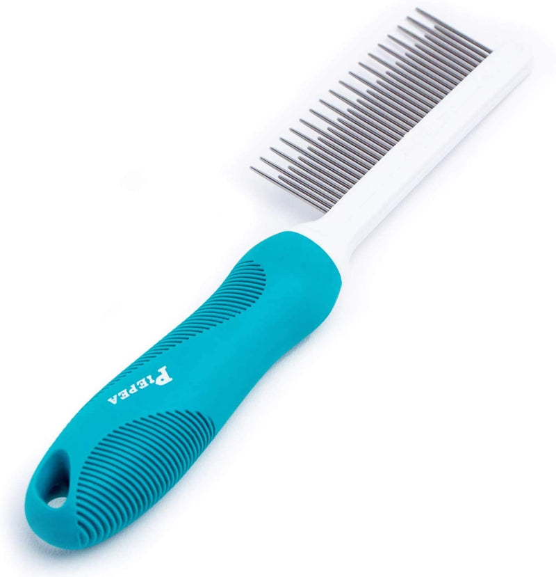 Pet Comb, Long and Short Teeth Comb for Dogs & Cats, Pet Hair Comb for Home Grooming Kit, Removes Knots, Mats and Tangles - PawsPlanet Australia