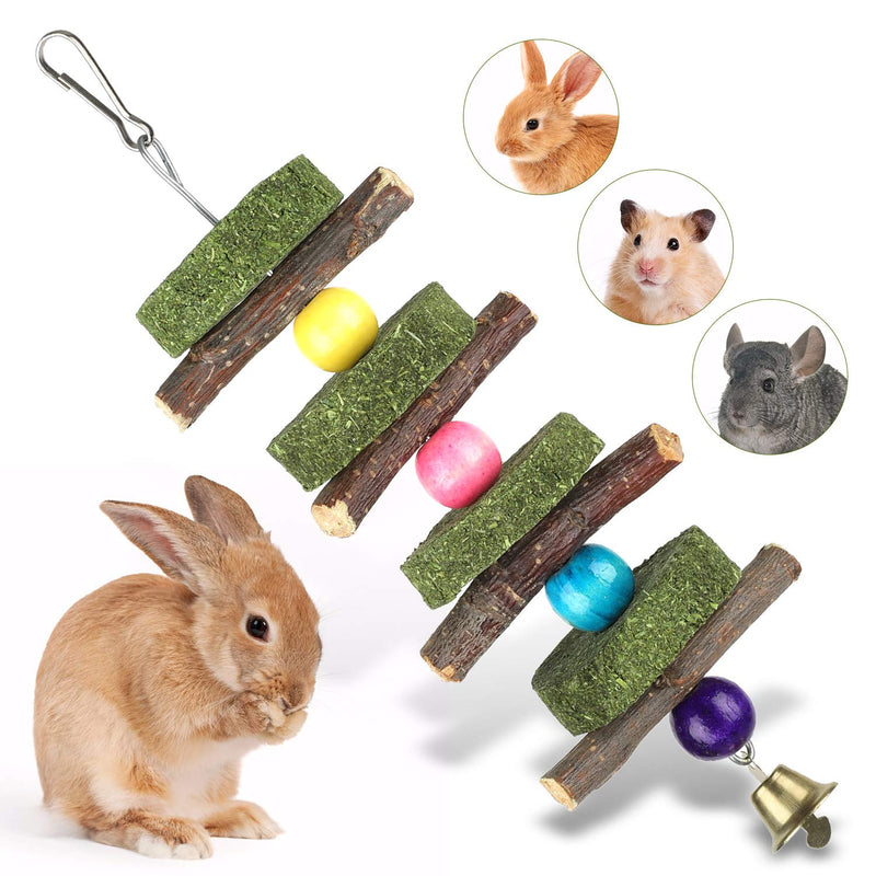 [Australia] - Liiyzy Hamster Chew Toys, Bunny Chew Toys for Teeth Natural Molar Sticks Blocks Pet Supplies for Rabbit Chinchilla Guinea Pig Hamsters Holland Lop Prairie Dogs Squirrels 