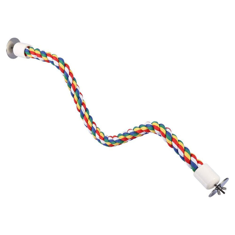 [Australia] - Yutiny Birds Perches Colorful Cotton Rope Parrot Standing Rack Bird Bungee Perch Parrot Swing Chewing Toy 