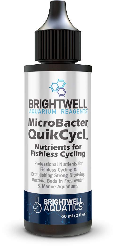 [Australia] - Brightwell Aquatics MicroBacter QuikCycl - Nutrients for Fishless Cycling & Establishes Nitrifying Bacteria Beds in Freshwater and Marine Aquariums 60-ML 