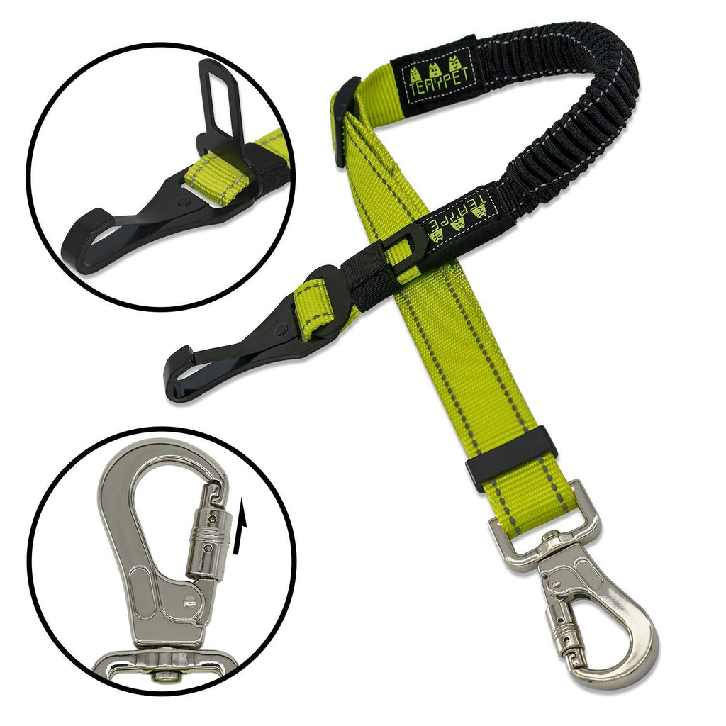 [Australia] - TEAYPET Dog car Seat Belt | Pet Safety Belt for Travel and Daily Use,Equipped with Adjustable,Durable Nylon Harness and Restraint Lockable Swivel Carabiner.Double Safety Guarantee Design 