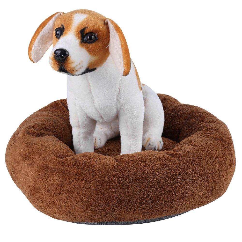 [Australia] - Yutiny Dogs Beds Warm Pet Winter Nest Cushion Comfortable Dog Puppy Cat Sleeping Pad Pet Dog House Mat M Light Coffee 