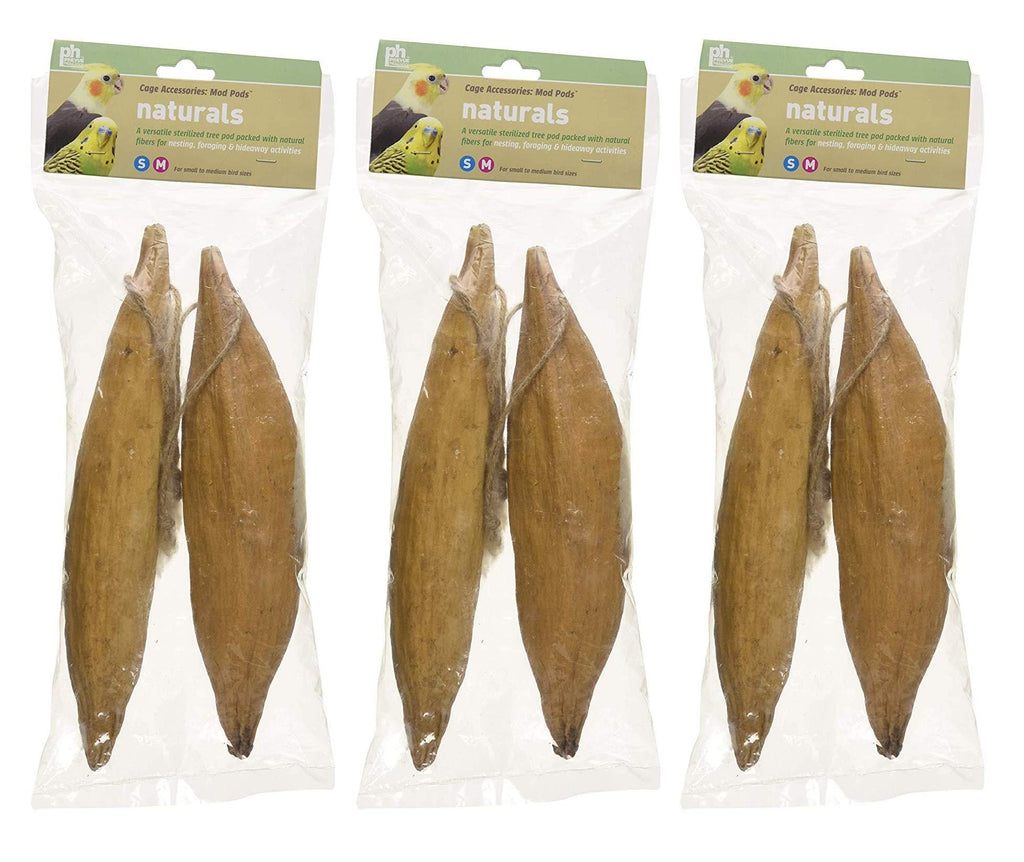 [Australia] - Prevue Pet Products 6 Pack of Mod Pods Naturals Nesting Fibers for Small to Medium Birds 