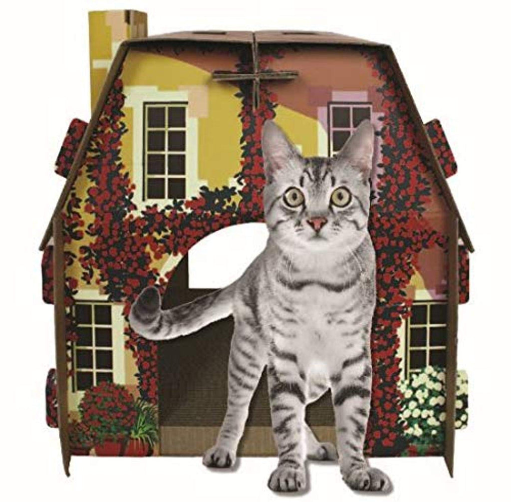 [Australia] - ACC Mediterrean Villa Cat House & Scratcher w/Catnip 