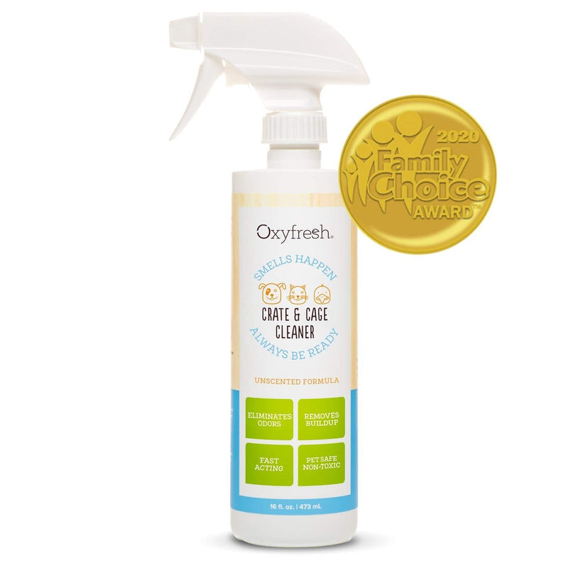 Oxyfresh Crate & Cage Cleaner – Unscented Cage Cleaner for Small Animals & Birds – Non-Toxic Cleaner and Pet Odor Neutralizer in One. 16 oz Spray. - PawsPlanet Australia