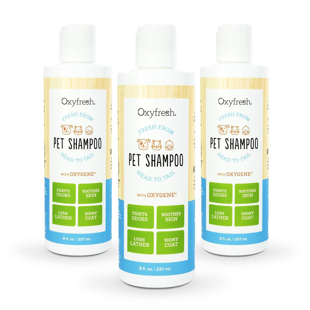 [Australia] - Oxyfresh Pet Shampoo – Cat & Dog Anti Itch Shampoo – Moisturizing Dog Shampoo to Pamper Skin & Coat – Perfect for Dogs, Puppies, Cats & Kittens. 3 Pack Pet Shampoo 