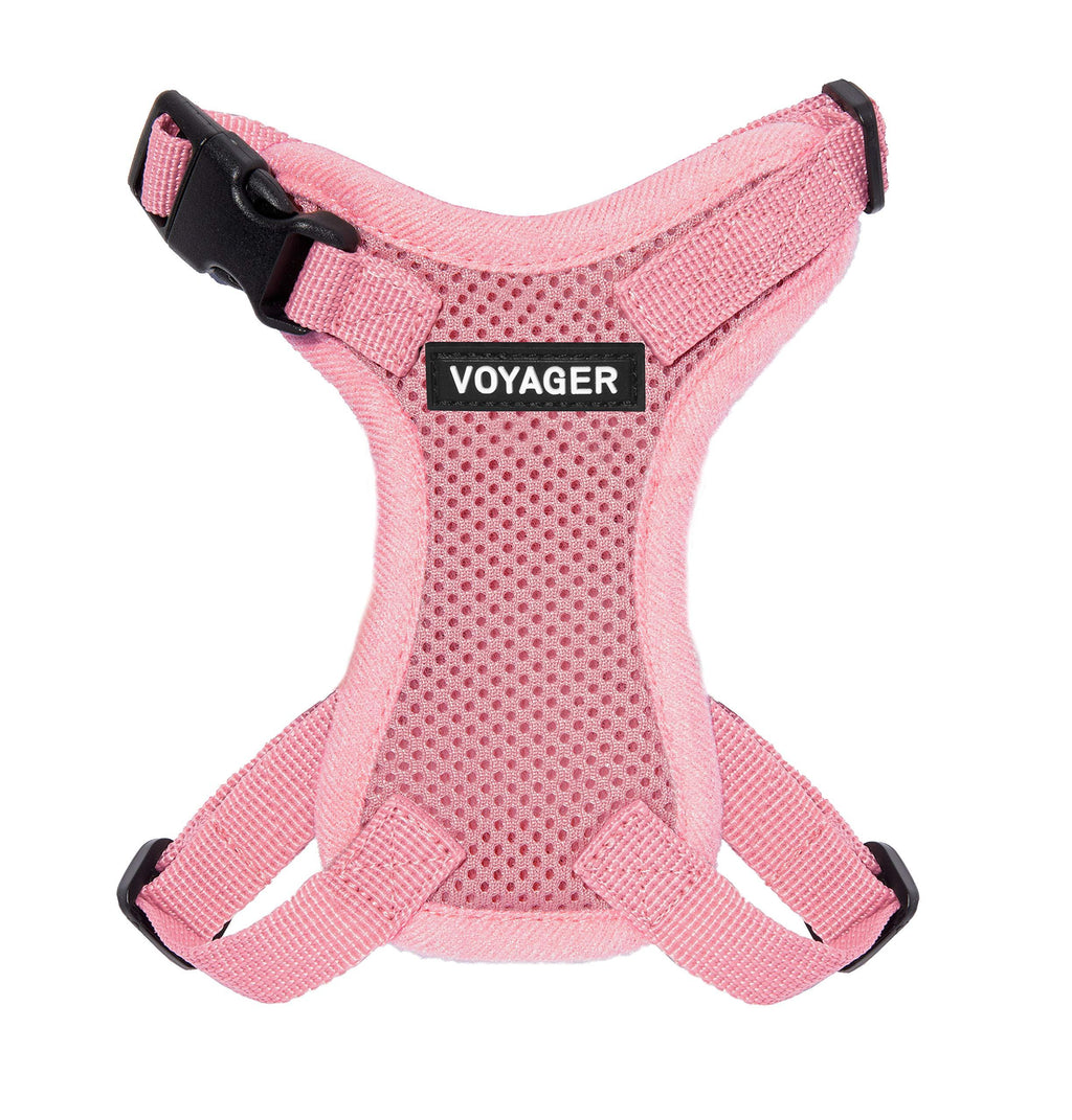 Best Pet Supplies Voyager Step-In Lock Pet Harness – All Weather Mesh, Adjustable Step in Harness for Cats and Dogs 1Pink (Matching Trim) XXS (Chest: 10 - 14" * Fit Cats) - PawsPlanet Australia