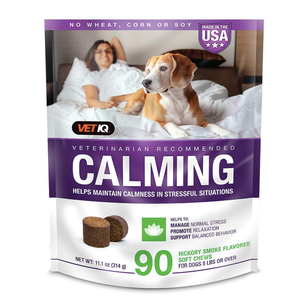 VetIQ Calming Support Supplement for Dogs, Anxiety Supplement Soft Chews, 90 Count - PawsPlanet Australia