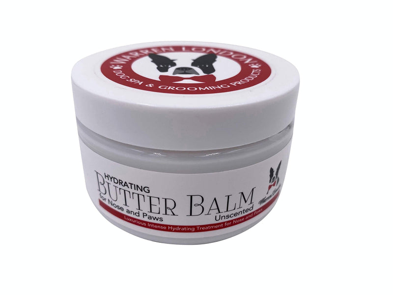 Warren London Hydrating Butter- Leave in Dog Conditioner for Dry Skin & Coat- Dog Balm for Paws and Nose- Made in USA Unscented Balm For Nose & Paw 4 Ounce - PawsPlanet Australia