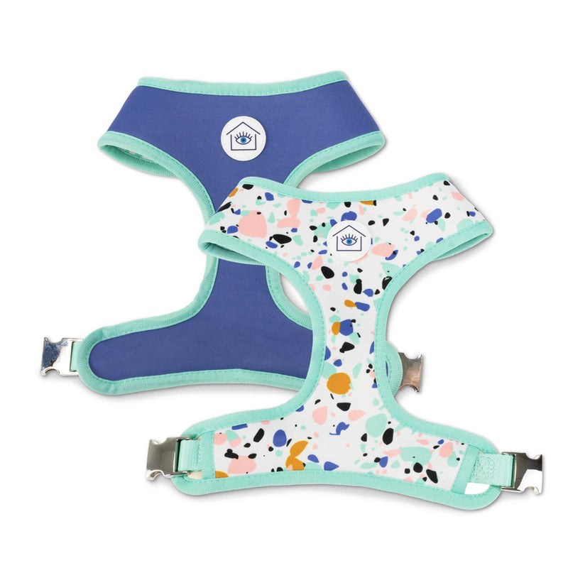 [Australia] - Now House by Jonathan Adler for Pets Dog Harnesses | Reversible Harnesses for Dogs Available in Multiple Prints and Sizes | Comfortable and Chic Dog Accessories for All Dogs Terrazzo Small 