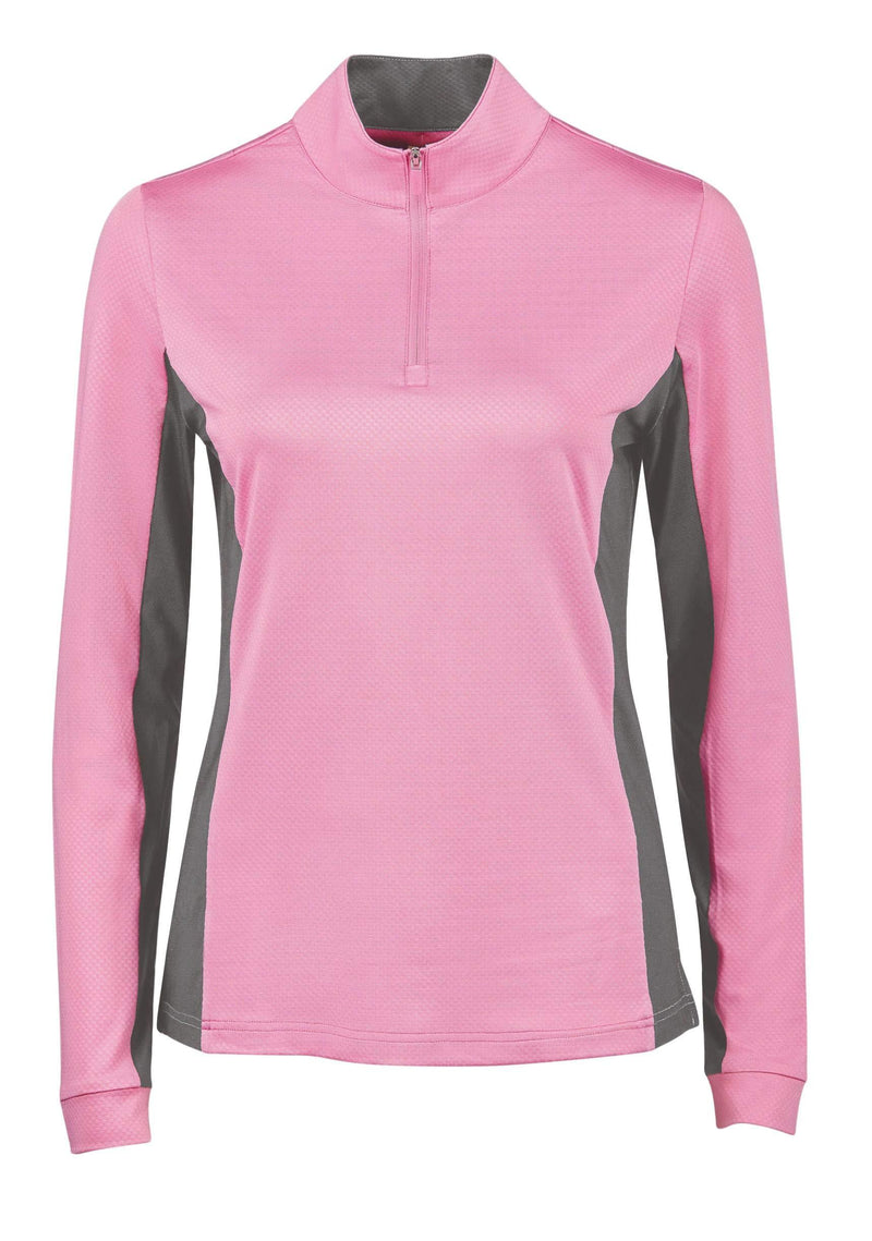 Dublin Airflow Comfort Dry (CDT) Long Sleeve Tech Top Riding Shirt (Fuchsia Pink, Large) - PawsPlanet Australia