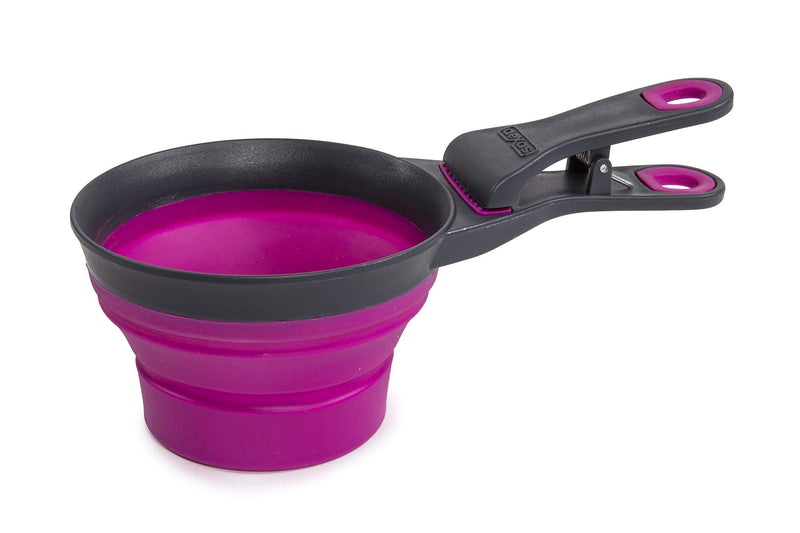 [Australia] - Dexas Popware for Pets Collapsible KlipScoop 2 Cup Capacity Fuchsia 