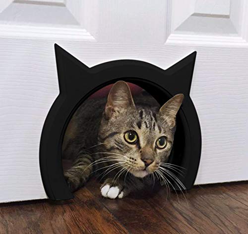 The Kitty Pass Interior Cat Door Special Midnight Edition (Black) - PawsPlanet Australia