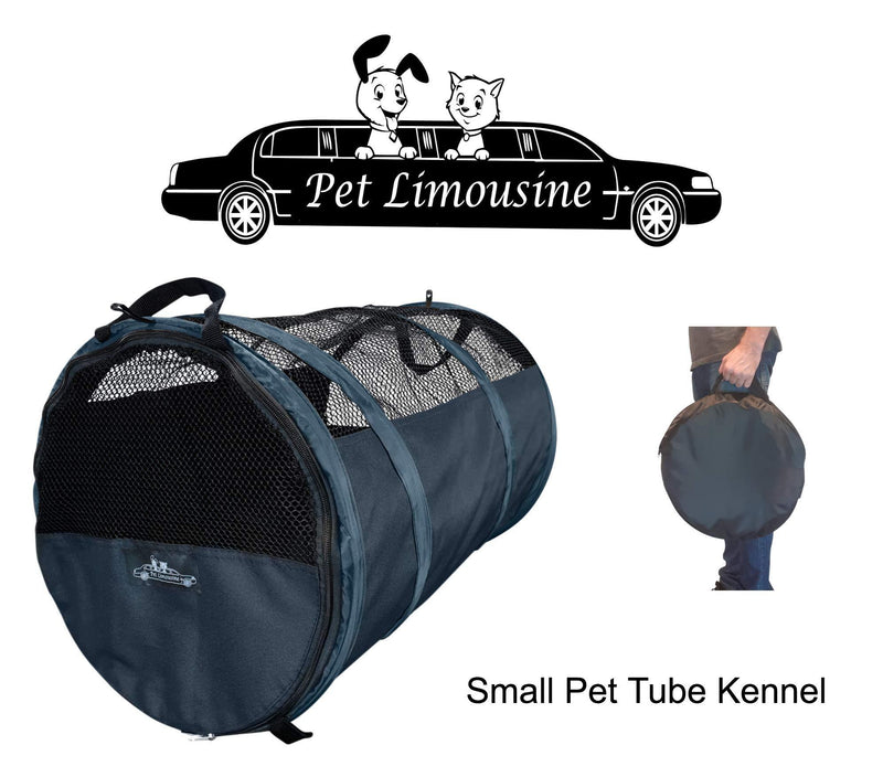 [Australia] - HandinHandCreations Pet Tube Soft Car Crate Small Kennel The Safe Dog and Cat Travel Mobile Home Pet Limo with Seat Belts and Storage Bag SUV 