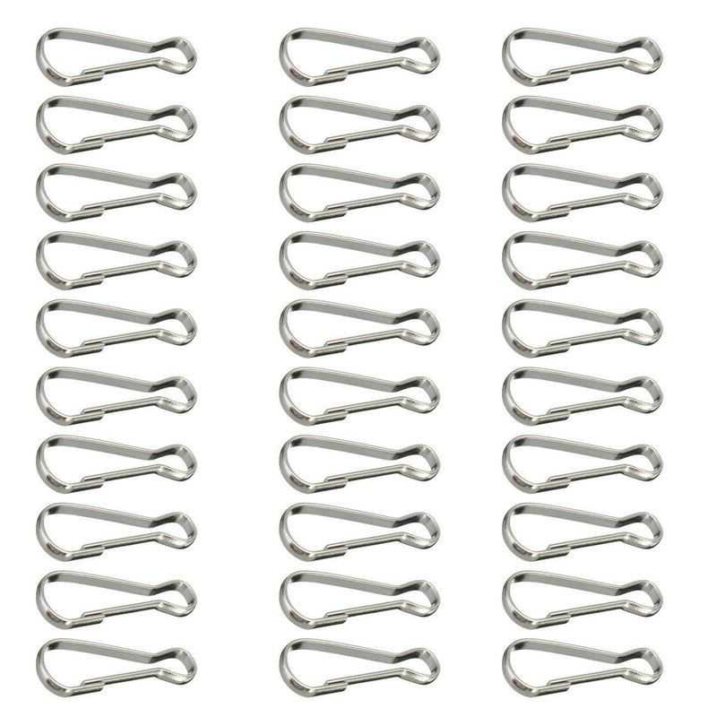 [Australia] - Max corner 30 Pcs Metal Spring Flag Pole Mounting Clip Snap Hook, Parrot Toy Chain C Link Hook for Pet Cage and DIY Part 