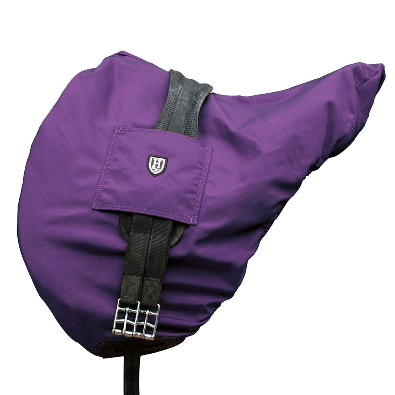 Harrison Howard Premium Waterproof/Breathable Fleece-Lined Saddle Cover Fuchsia Pink Dressage-One Size - PawsPlanet Australia