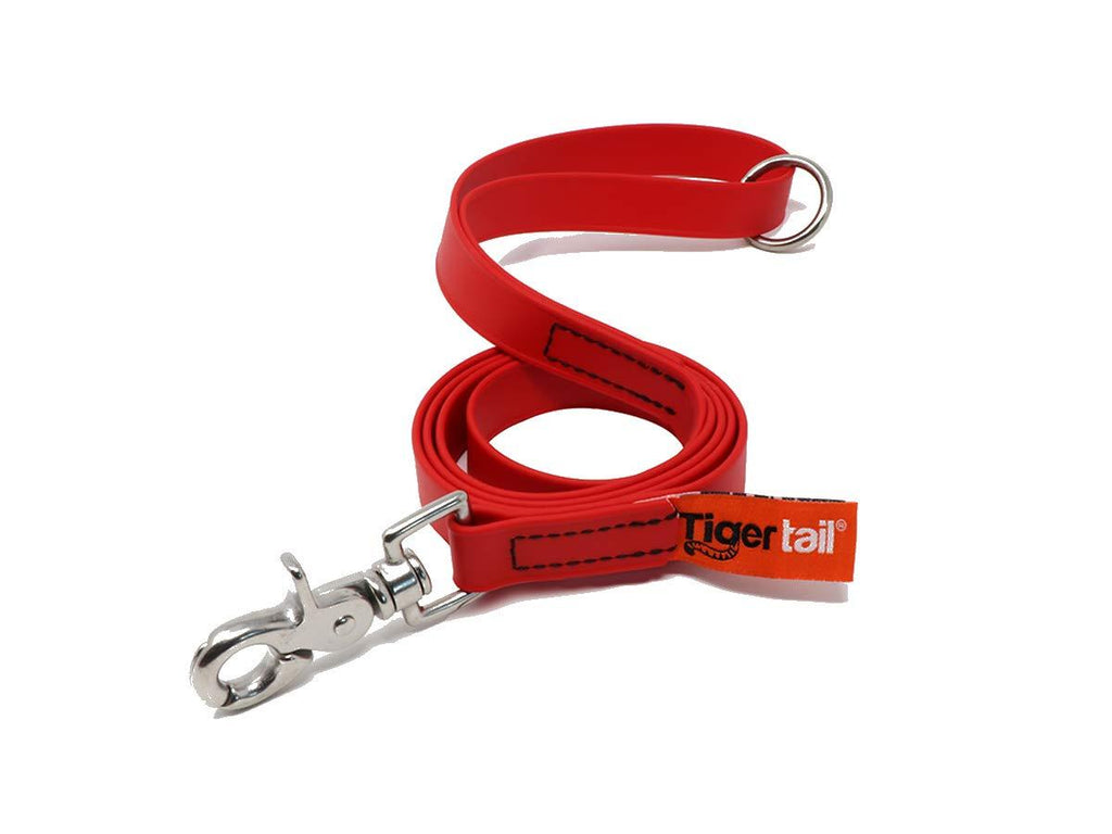 [Australia] - Tiger Tail Urban Nomad Dog Leash - Lightweight, Waterproof, and Odor Proof Dog Leash 6 ft Red 