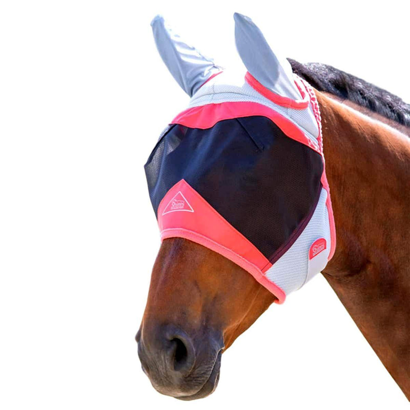 Shires Air Motion Fly Mask with Ears (X-Full, Coral) X-Full - PawsPlanet Australia